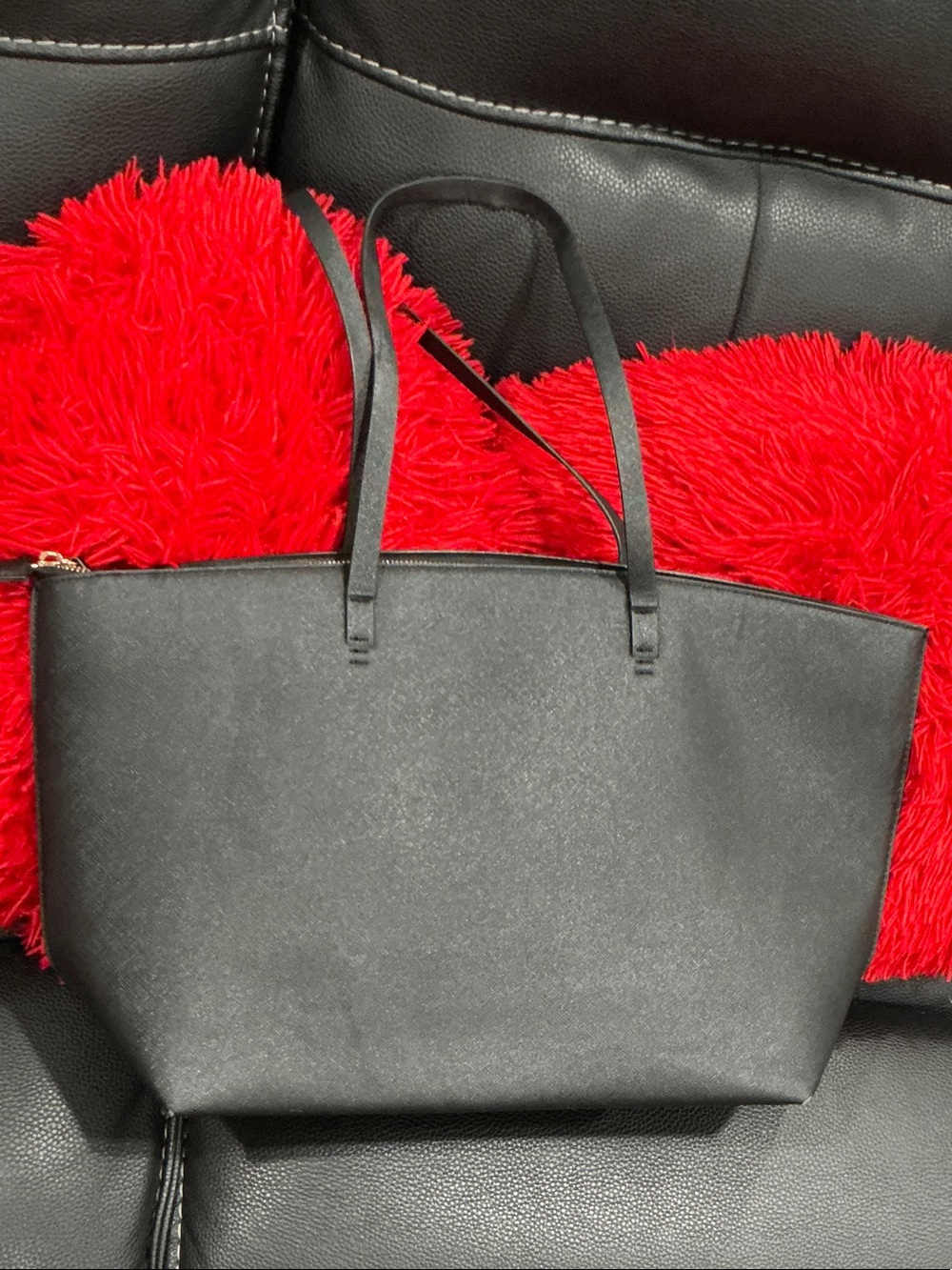 H&M Black Tote Bag with Slim Handles